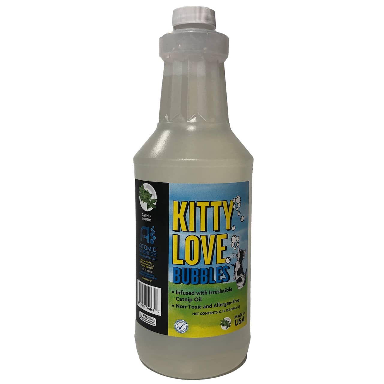 Kitty Love Bubbles™ Catnip Scented Bubbles for Cats Refill Bottle, 32oz.